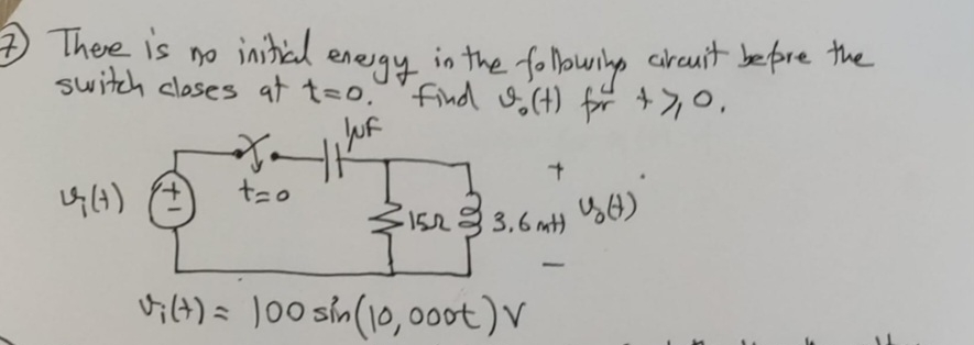 ( 7 ) There is no initial energy in the following