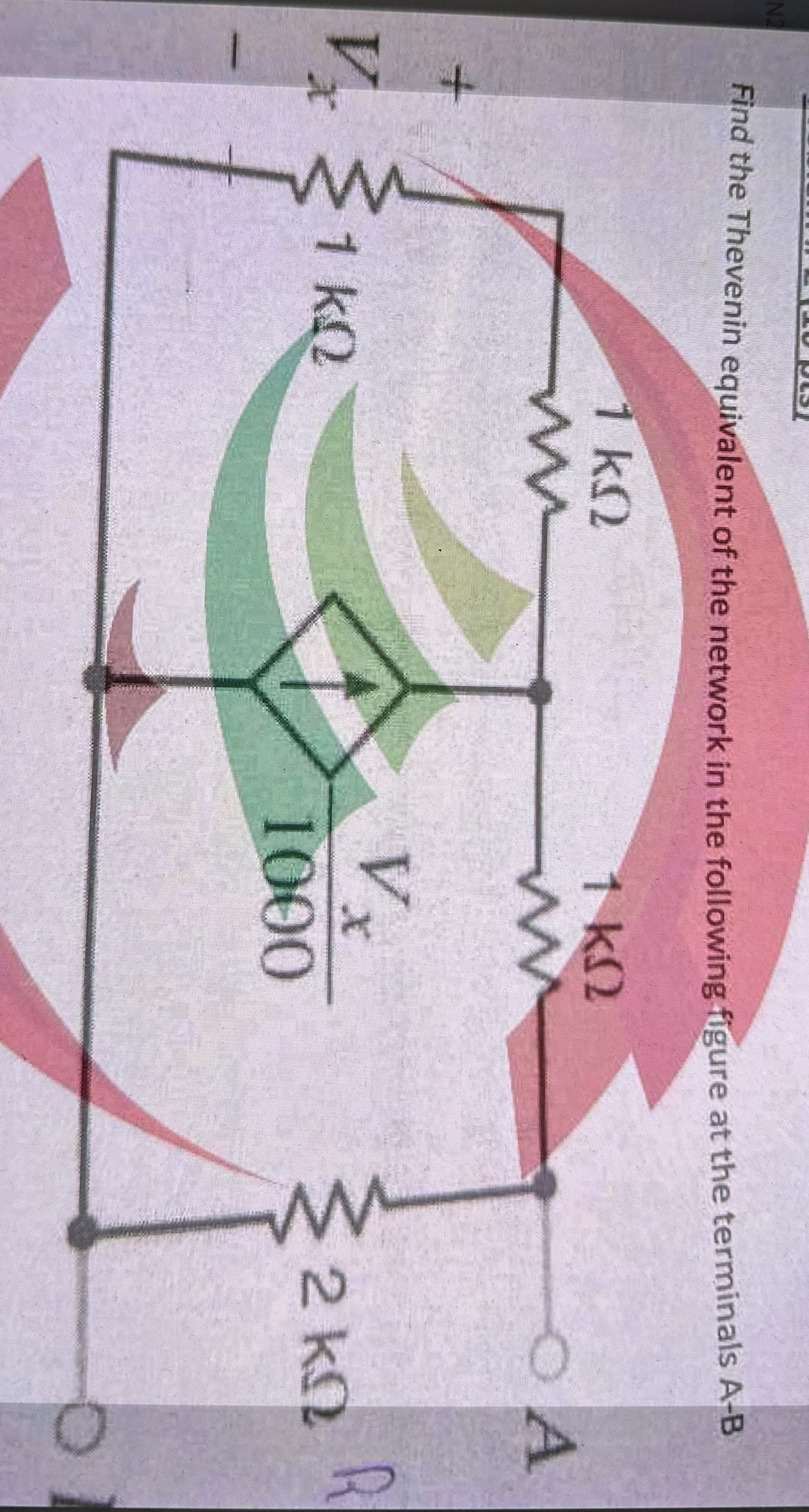 Find the Thevenin equivalent of the network in