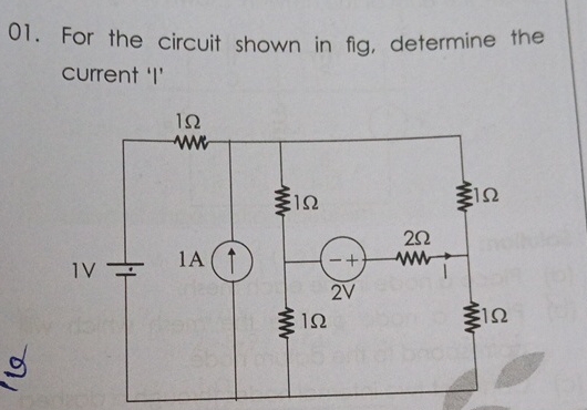 For the circuit shown in fig, determine the