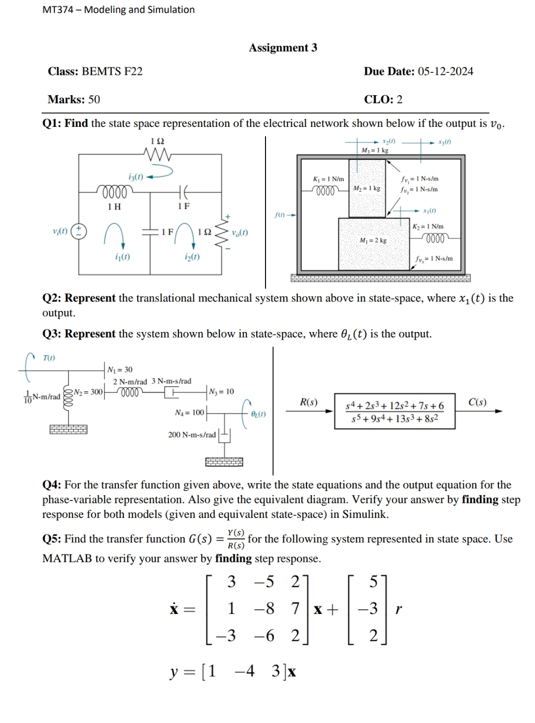 MT 3 7 4 - Modeling and Simulation Assignment 3