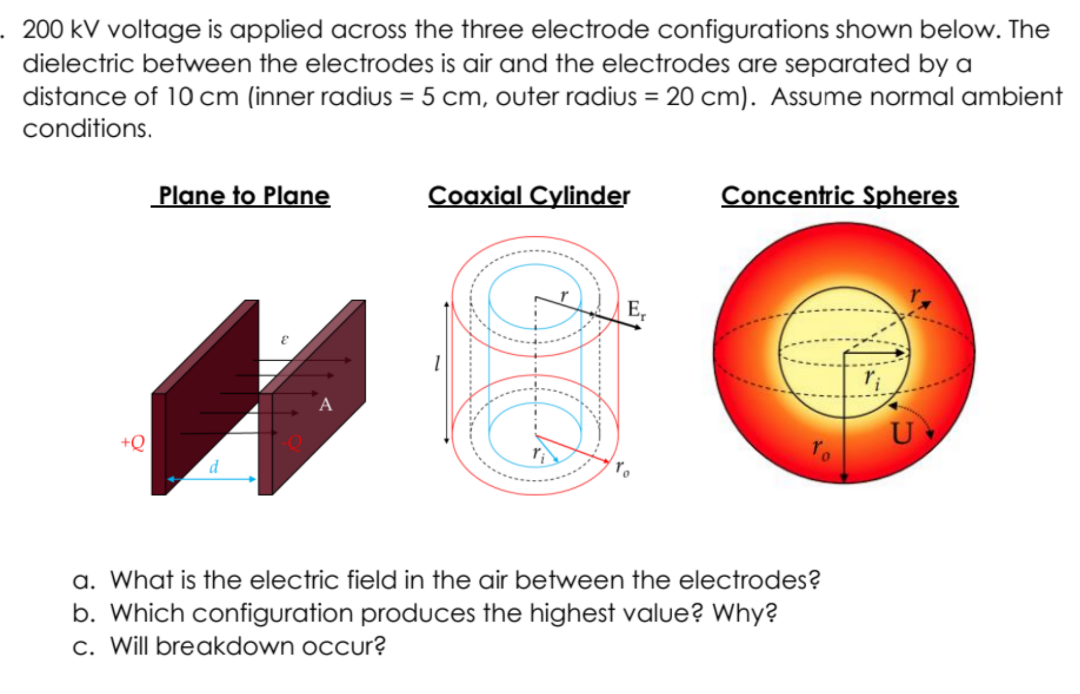 2 0 0 kV voltage is applied across the three
