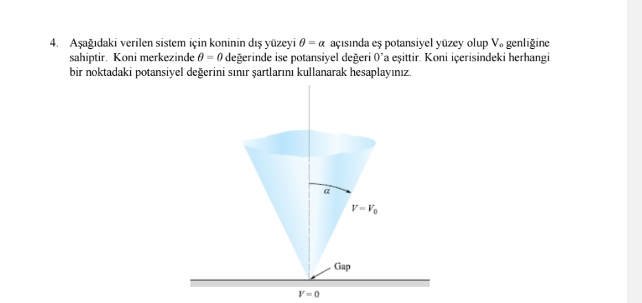A a daki verilen sistem i in koninin d y zeyi = a