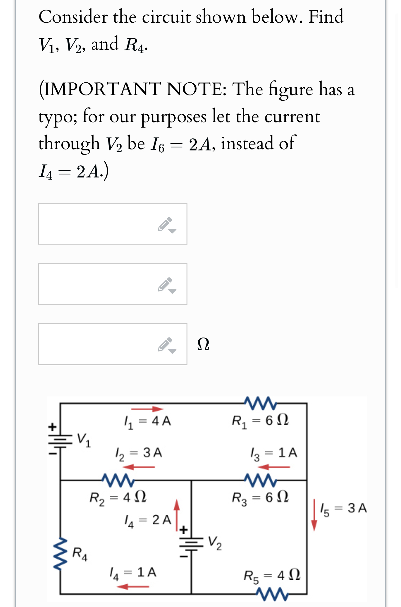 Consider the circuit shown below. Find V 1 , V 2