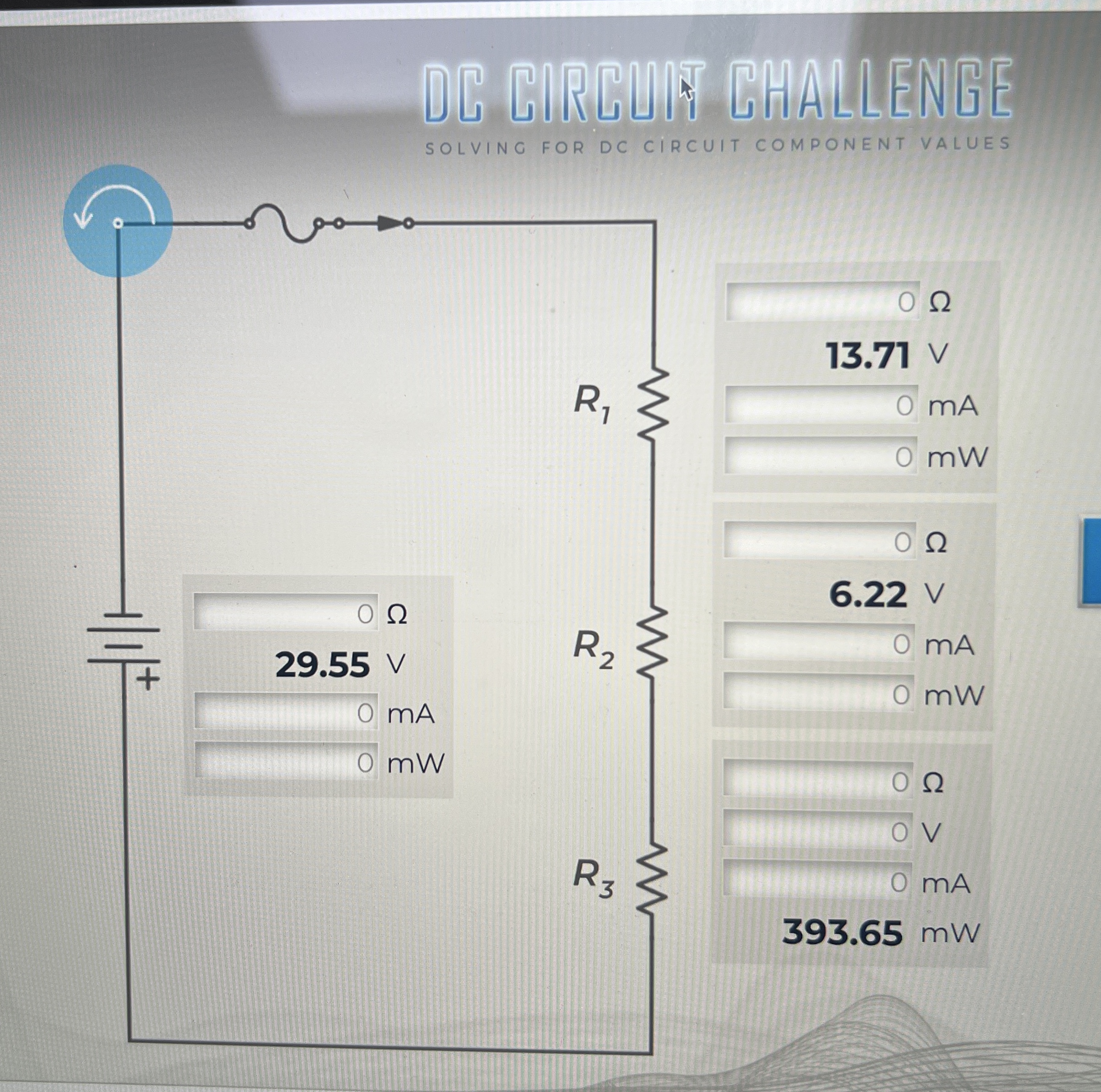 DE CIRCUPA CHALLENGE SOLVING FOR DC CIRCUIT