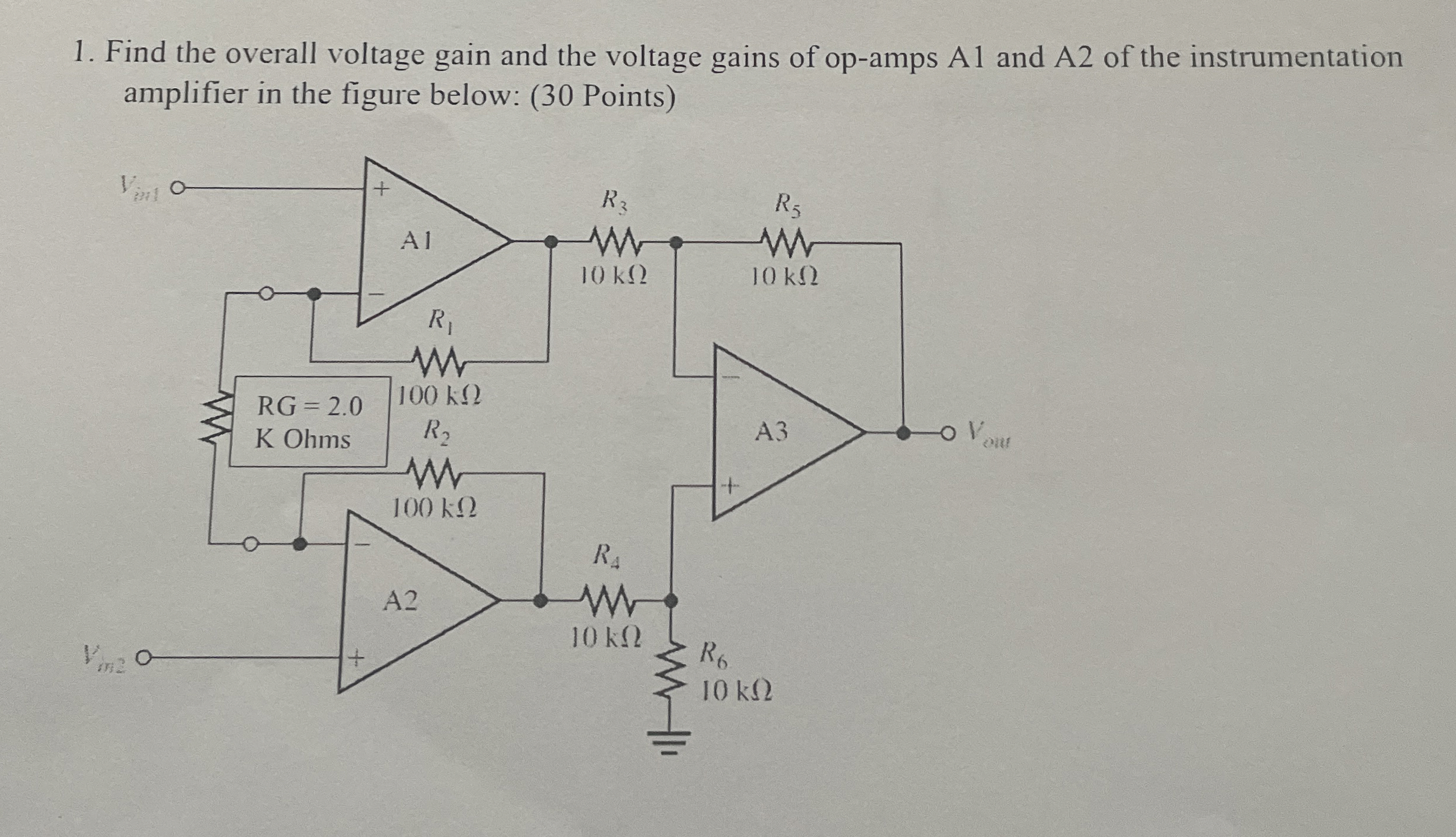 Find the overall voltage gain and the voltage