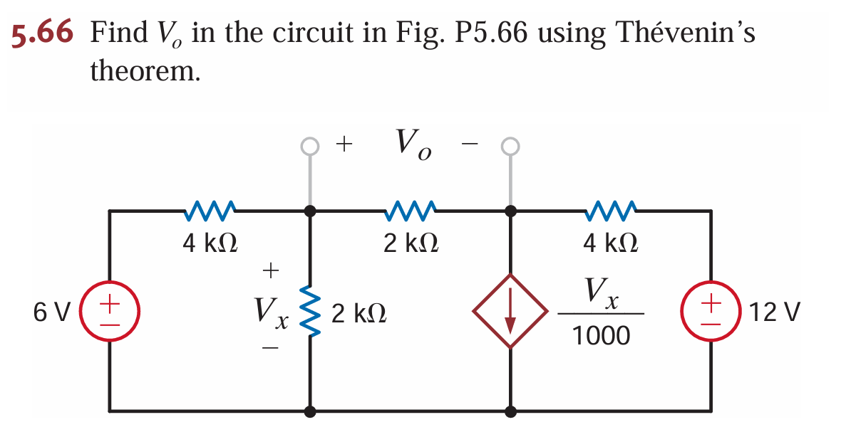 5 . 6 6 Find V _ ( o ) in the circuit in Fig. P 5
