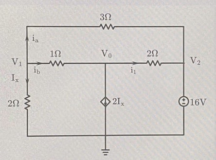 Find the values of V 0 and Ix in this circuit