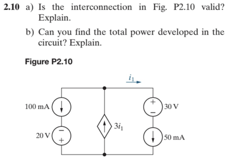 2 . 1 0 a ) Is the interconnection in Fig. P 2 .