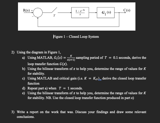 Figure 1 - Closed Loop System Using the diagram