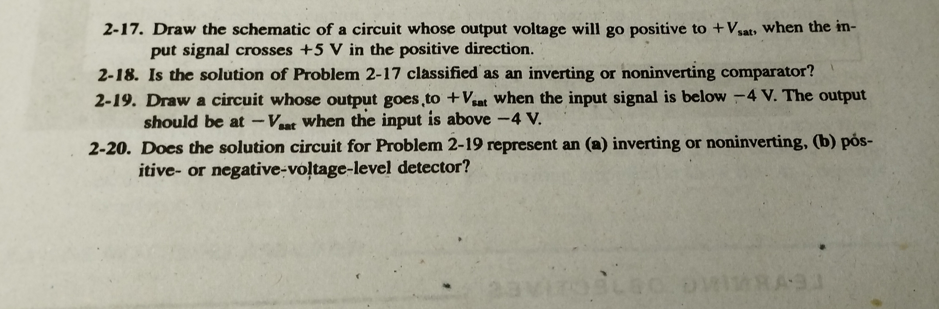 2 - 1 7 . Draw the schematic of a circuit whose