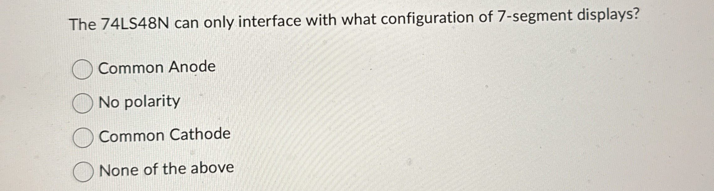 The 7 4 LS 4 8 N can only interface with what