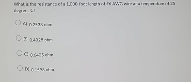 What is the resistance of a 1 , 0 0 0 - foot