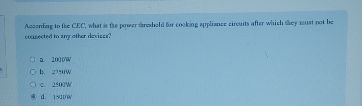 According to the CEC, what is the power threshold