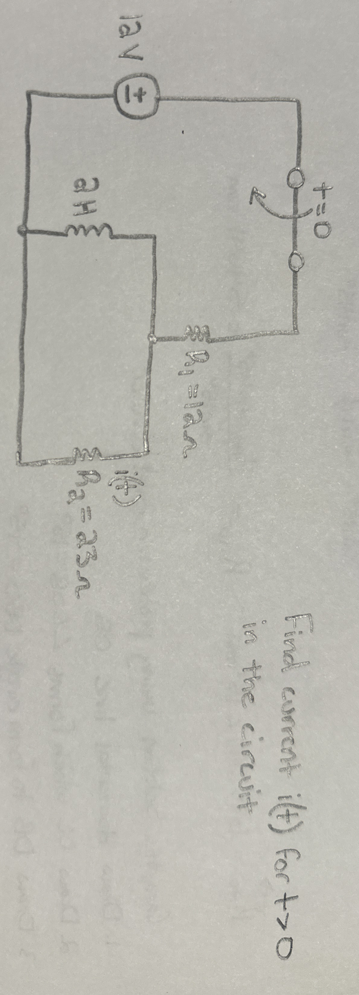 Find current i ( t ) for t > 0 in the circuit R 1