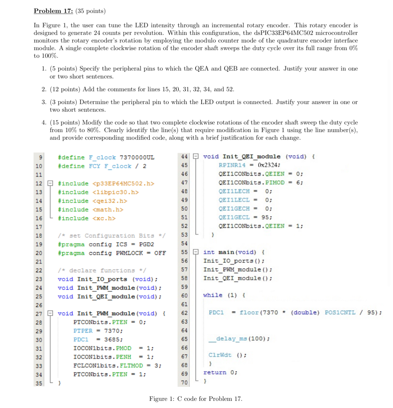 Problem 1 7 : ( 3 5 points ) In Figure 1 , the