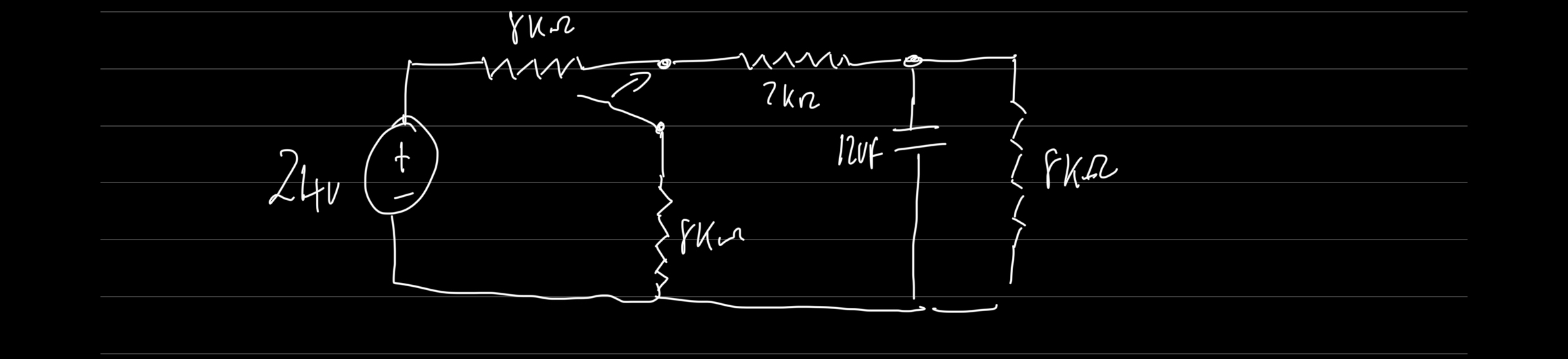 What would vc of the capcitor be wheb the switch