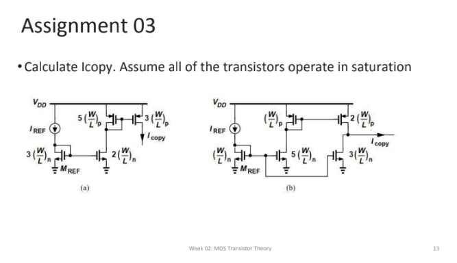 Assignment 0 3 - Calculate Icopy. Assume all of