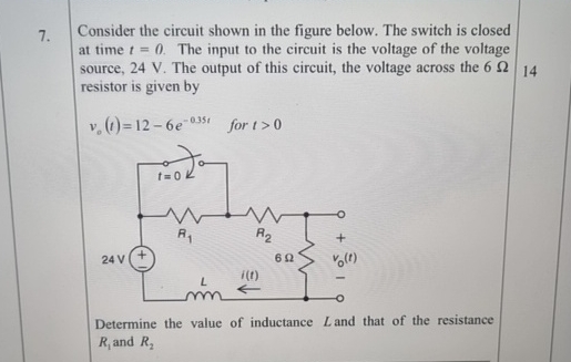 Consider the circuit shown in the figure below.