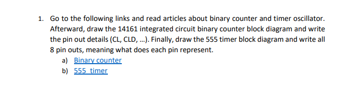 1 . Go to the following links and read articles