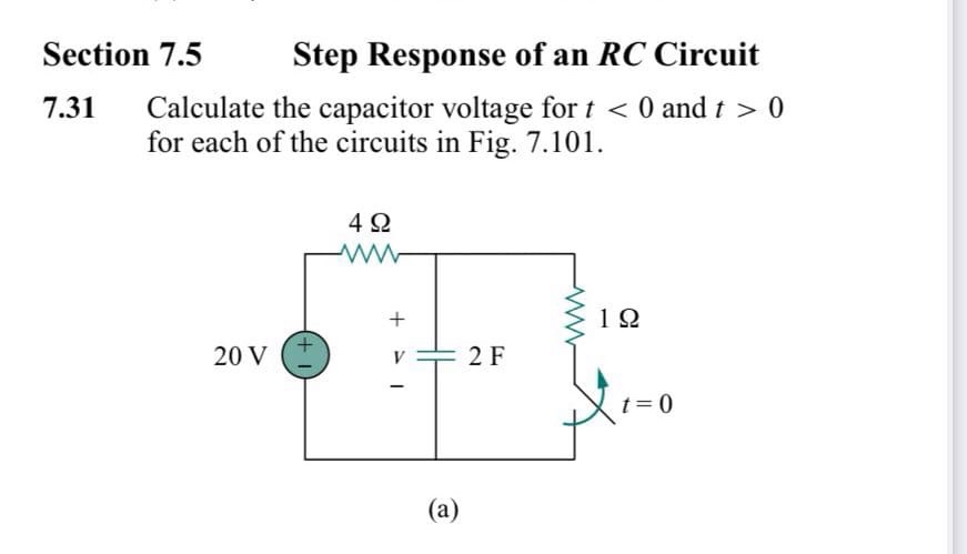 Section 7 . 5 Step Response of an R C Circuit 7 .