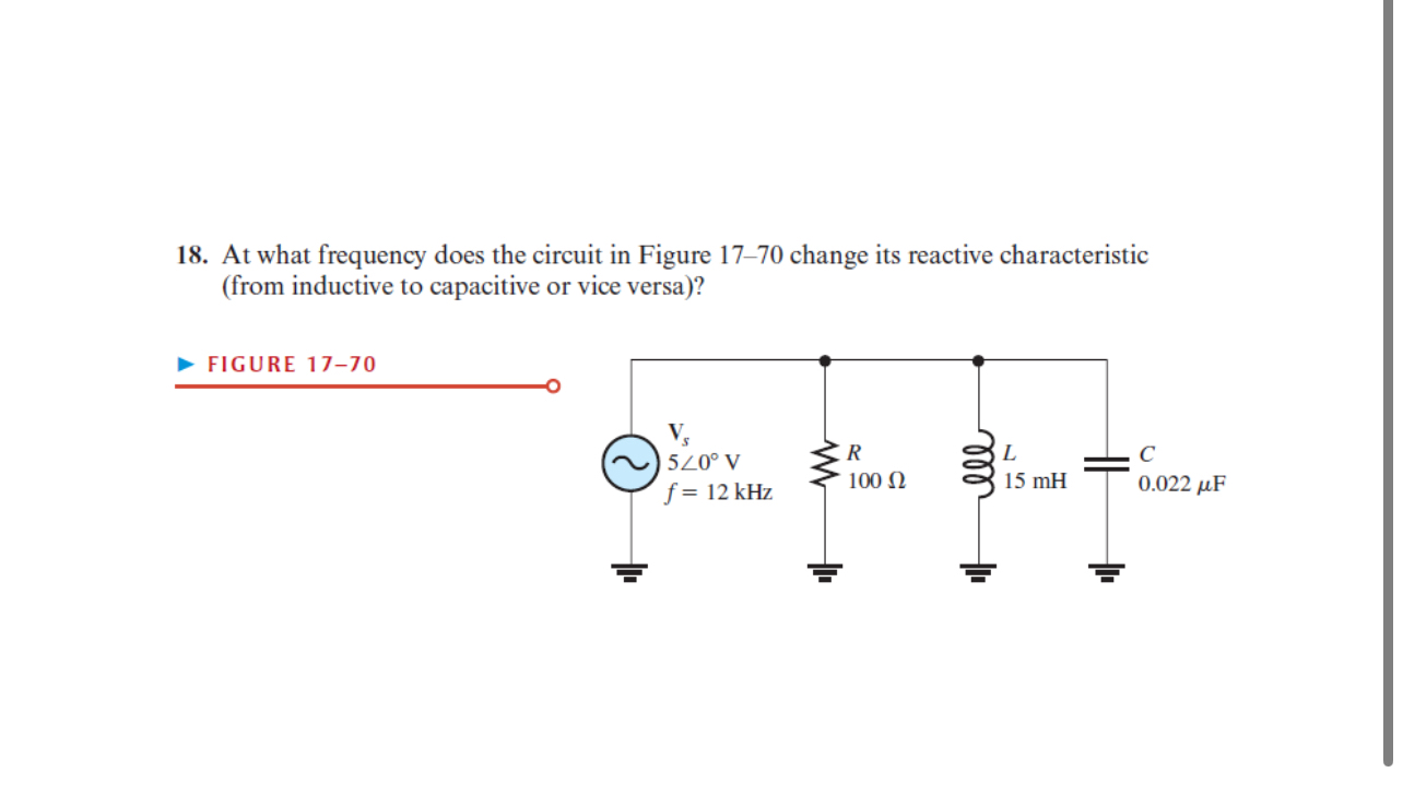 At what frequency does the circuit in Figure 1 7