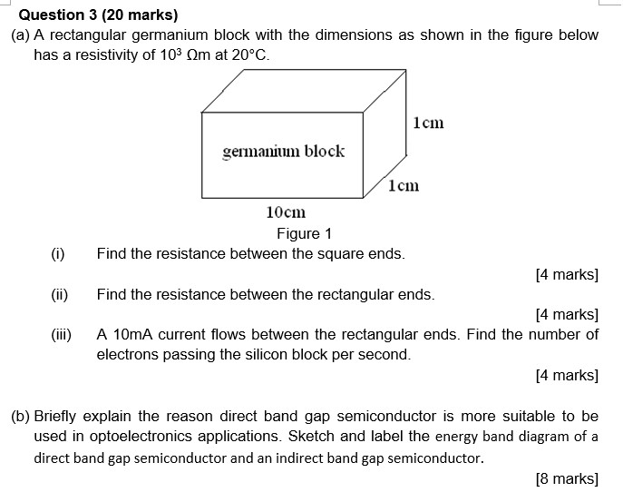 ( b ) Briefly explain the reason direct band gap