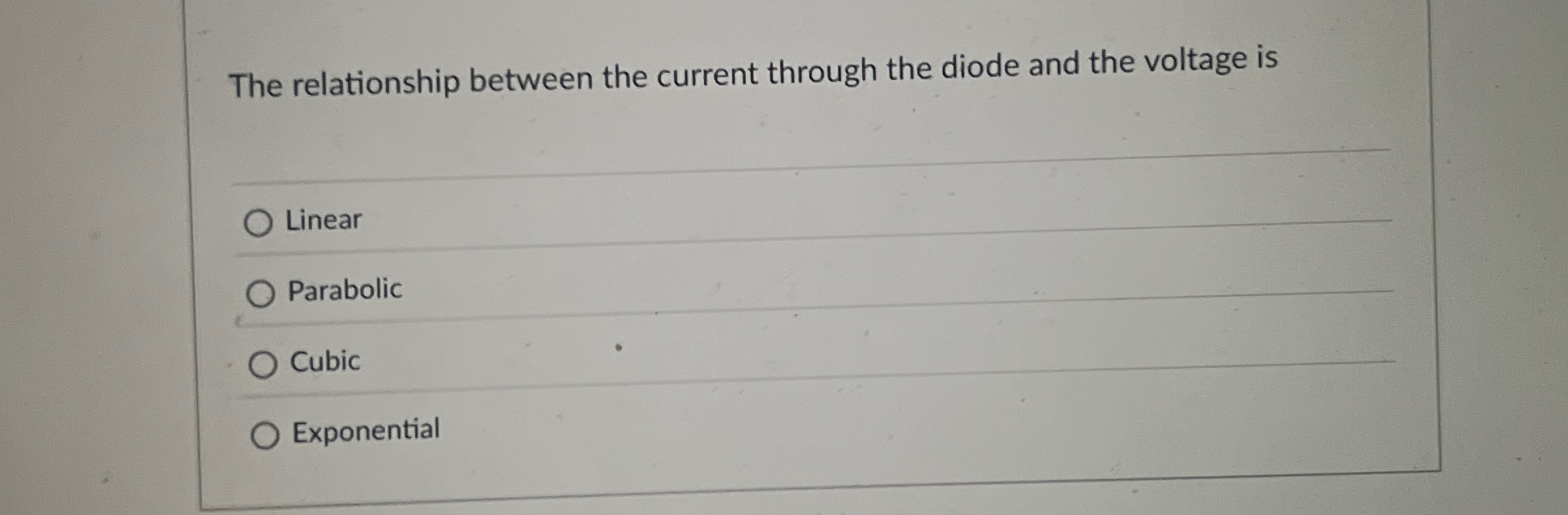 The relationship between the current through the