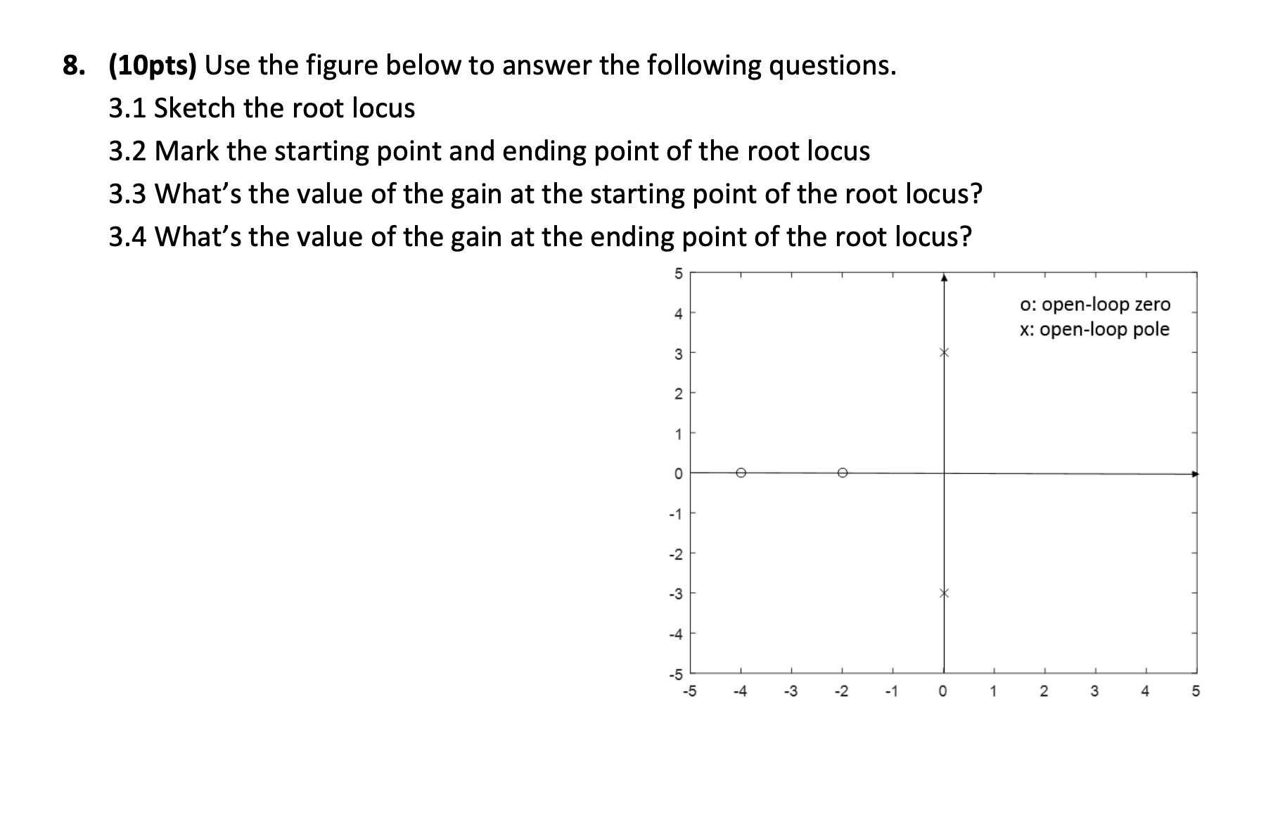 8 . ( 1 0 pts ) Use the figure below to answer