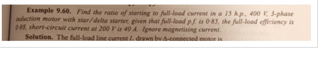 Example 9 . 6 0 . Find the ratio of starting to