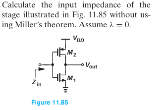 Calculate the input impedance of the stage