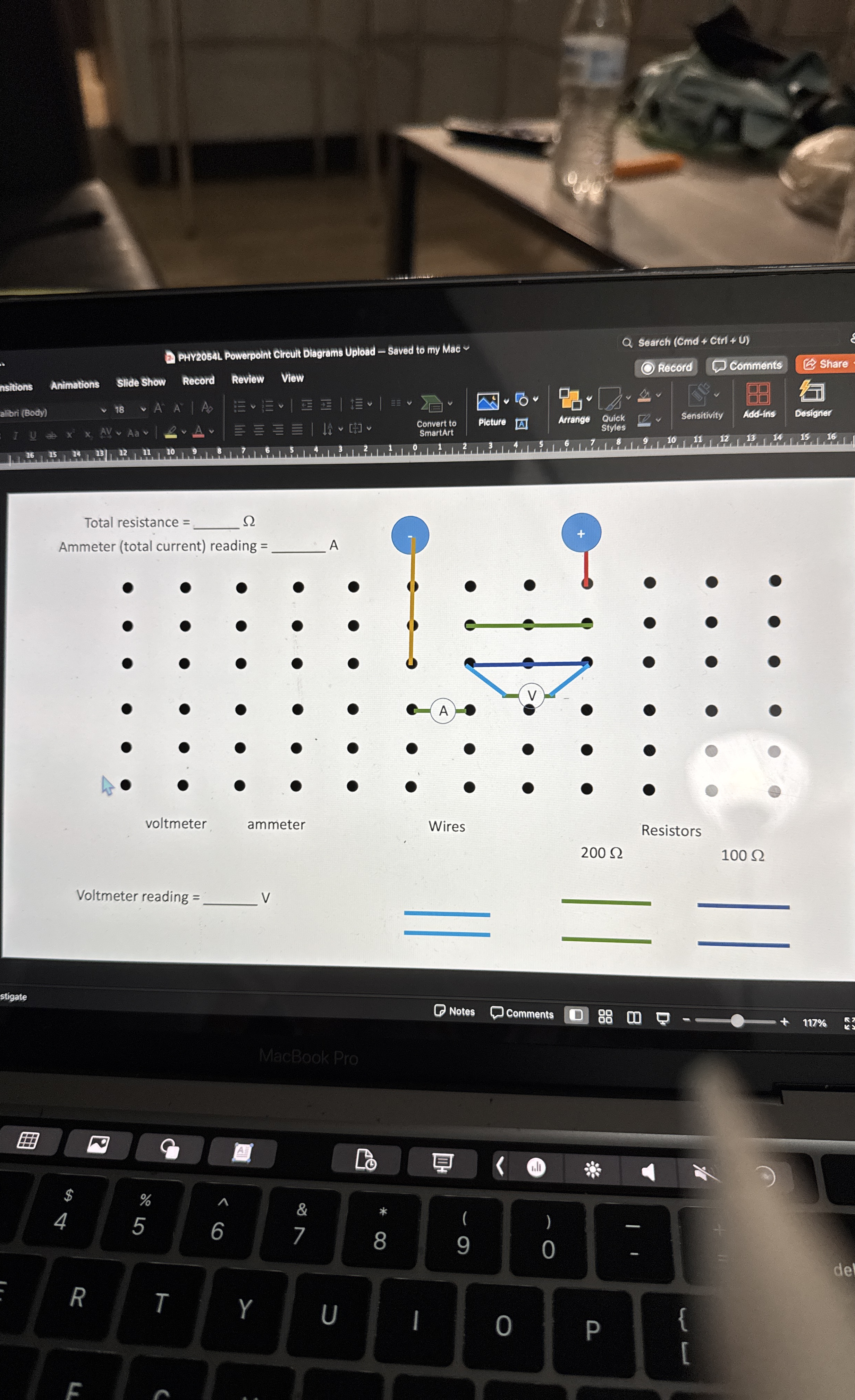 Voltmeter reading = v stigate Notes Comments 1 1