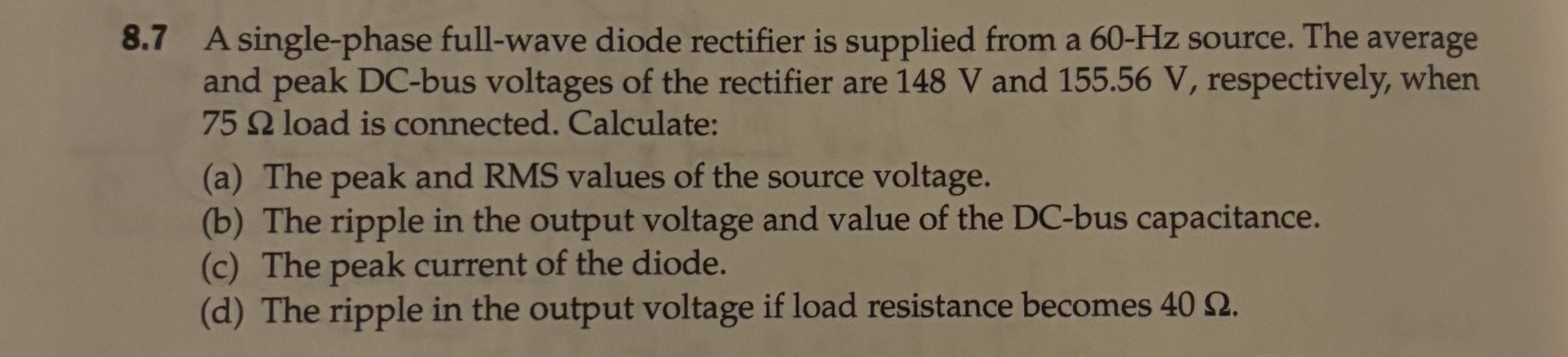 8 . 7 A single - phase full - wave diode