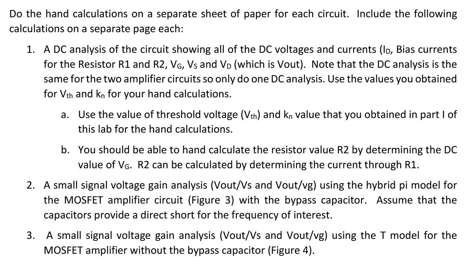 Do the hand calculations on a separate sheet of