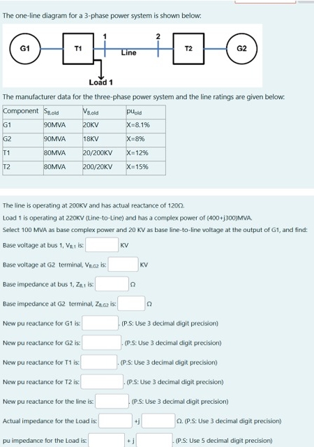 How to solve The one - line diagram for a 3 -