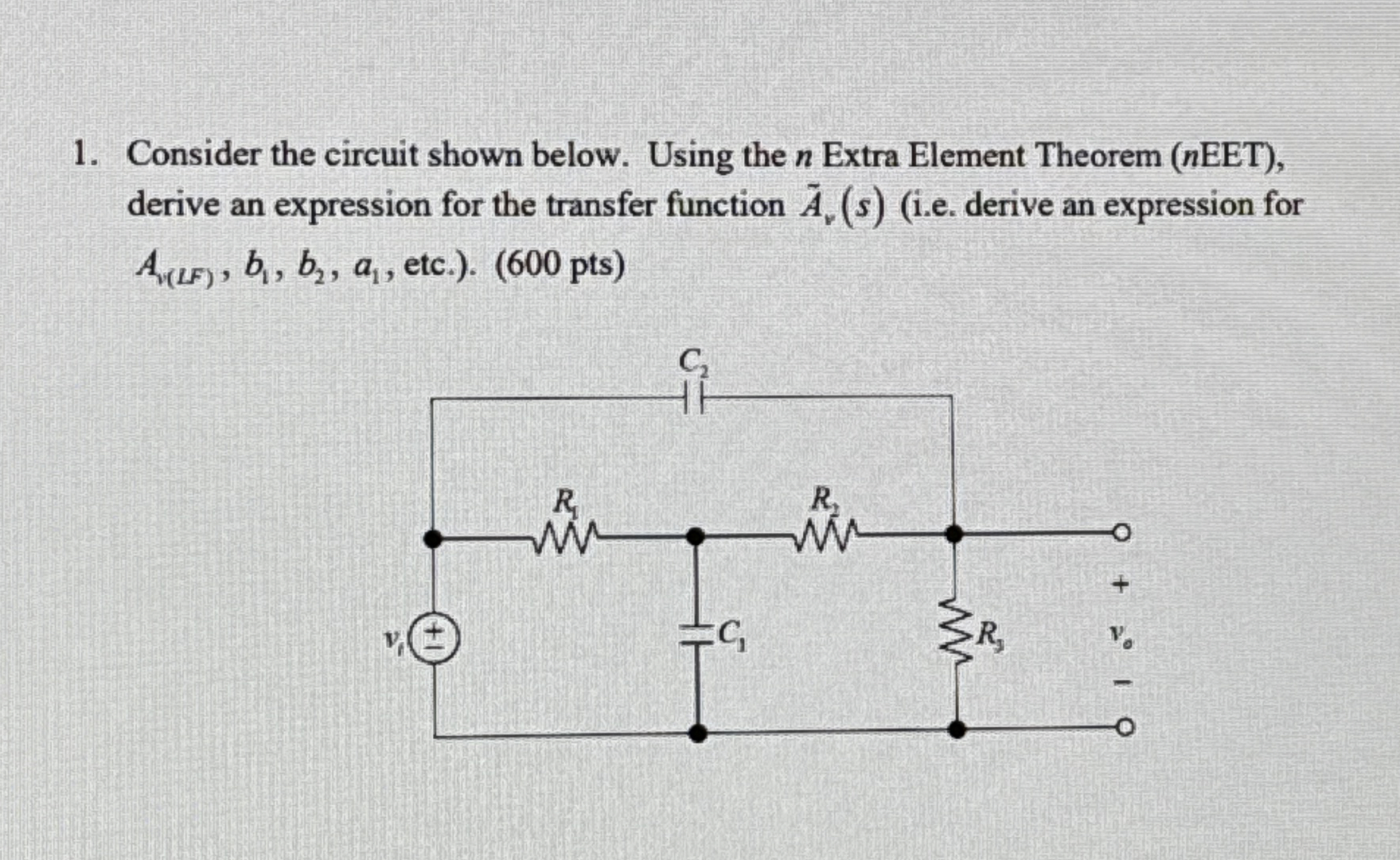 Consider the circuit shown below. Using the n