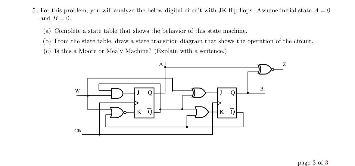 5 . For this problem, you will analyze the below