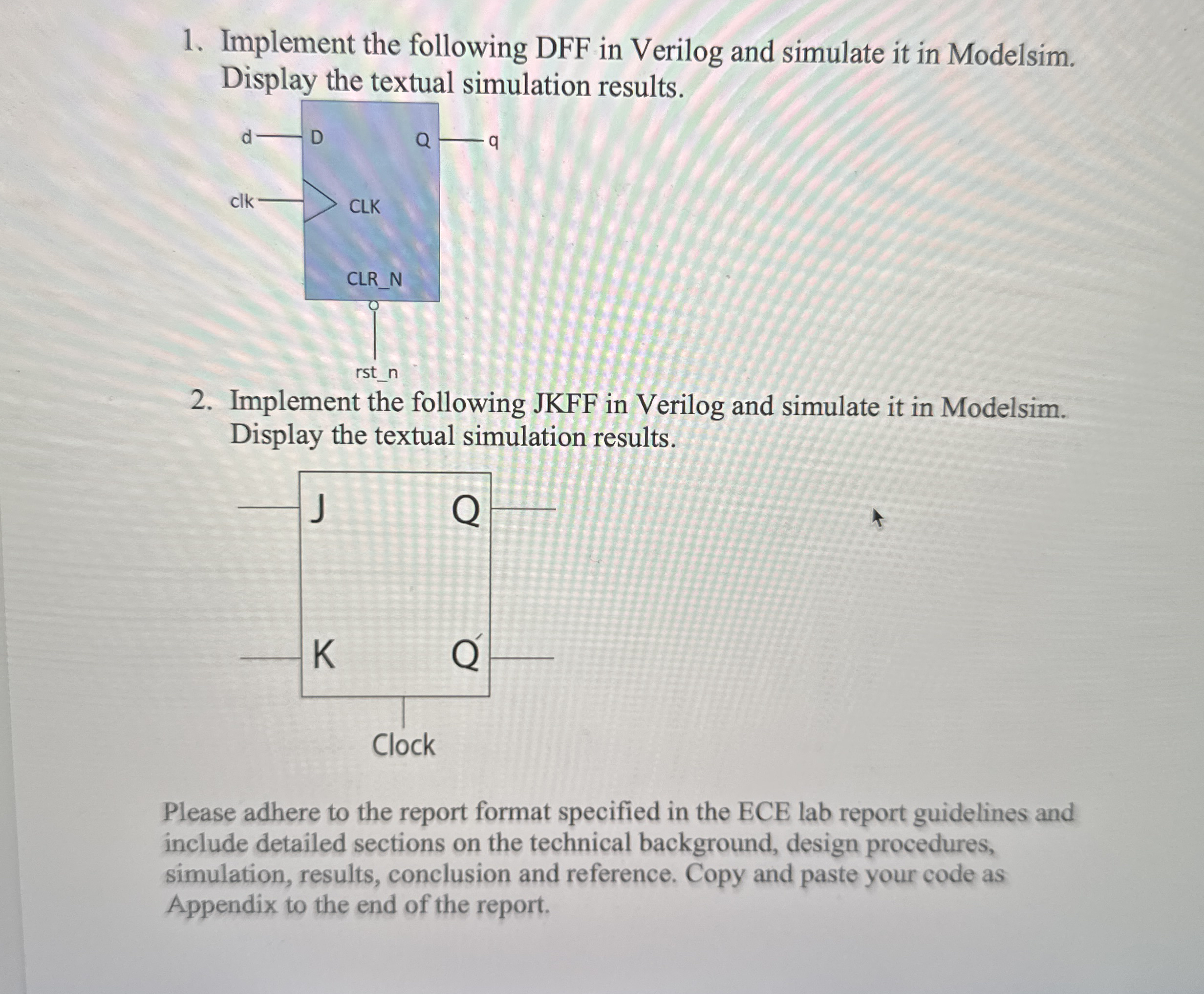 Implement the following DFF in Verilog and