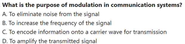 What is the purpose of modulation in
