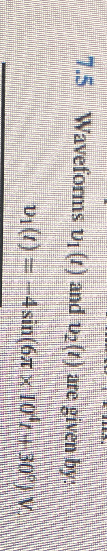 7 . 5 Waveforms v 1 ( t ) and v 2 ( t ) are given