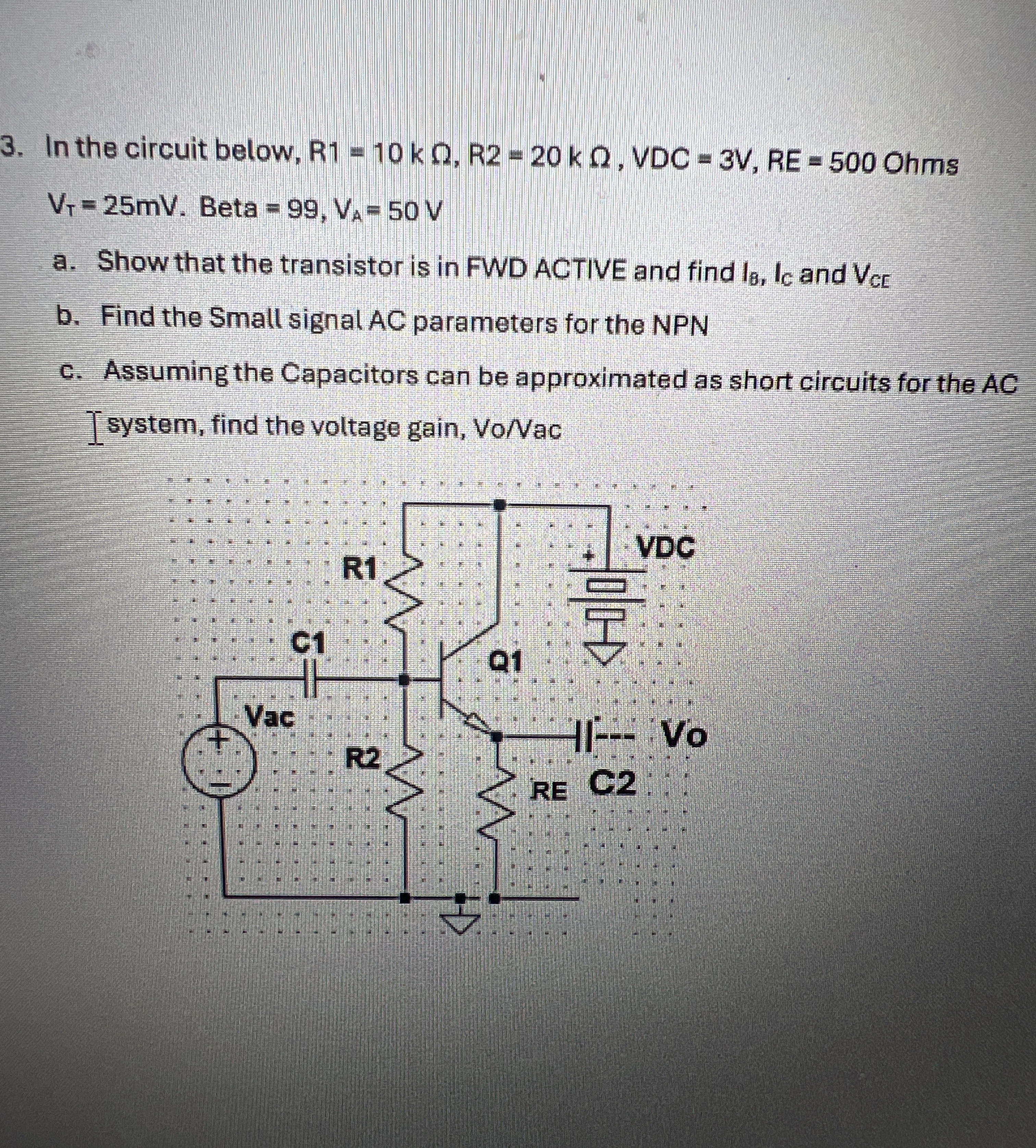 In the circuit below, R 1 = 1 0 k , R 2 = 2 0 k ,