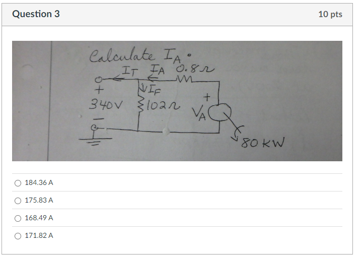 Question 3 Calculate IA
