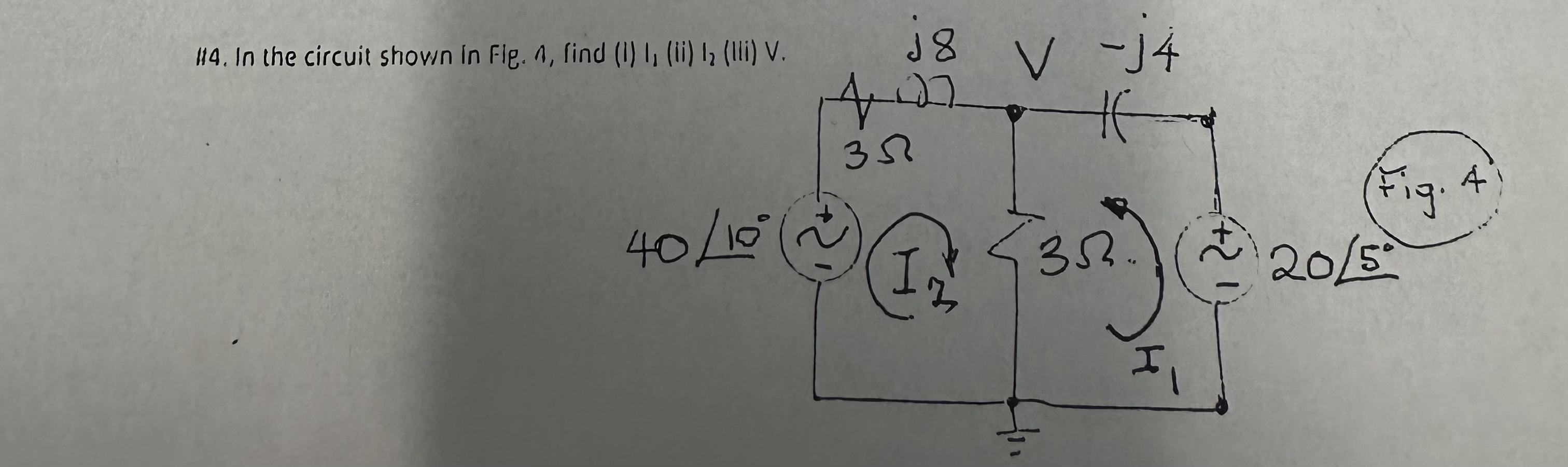 Please find I 1 , I 2 , and the voltage.