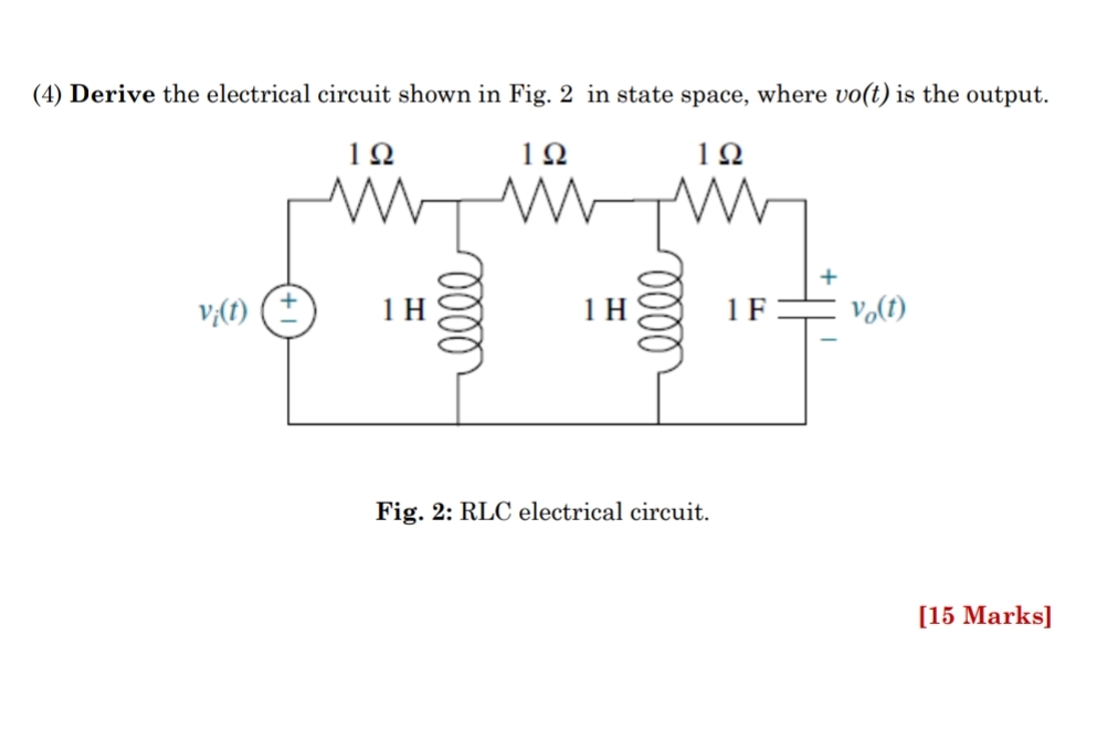 ( 4 ) Derive the electrical circuit shown in Fig.