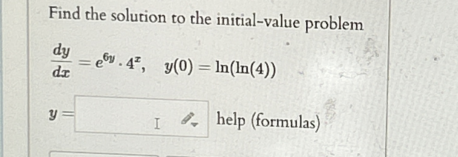 Find the solution to the initial - value problem