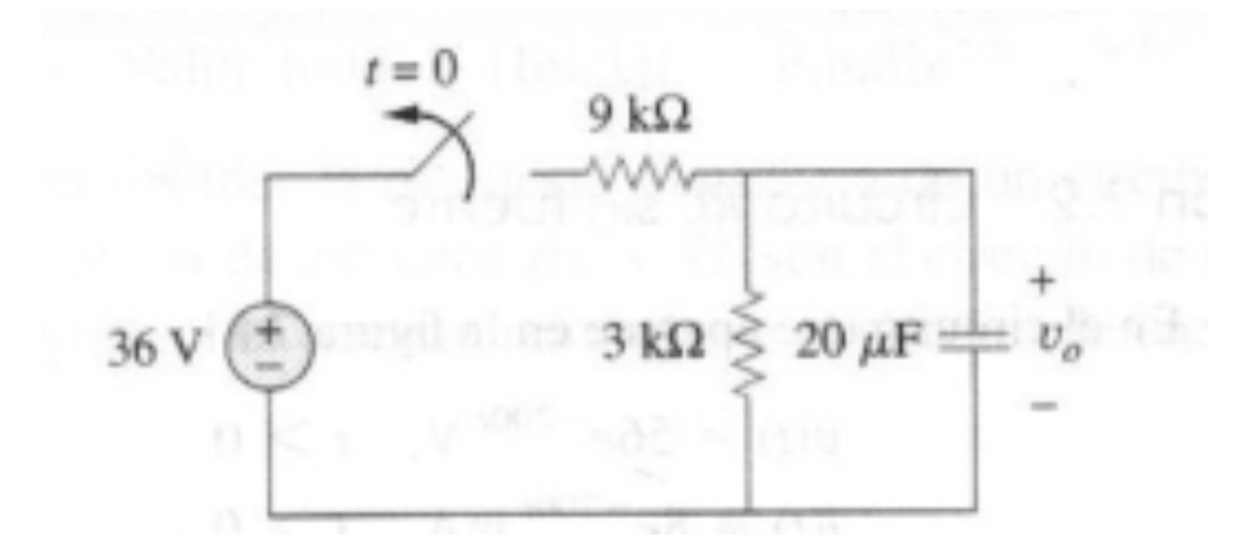 In the circuit, find ( ) for t  style=