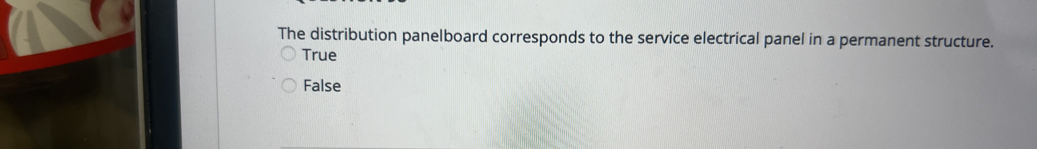 The distribution panelboard corresponds to the