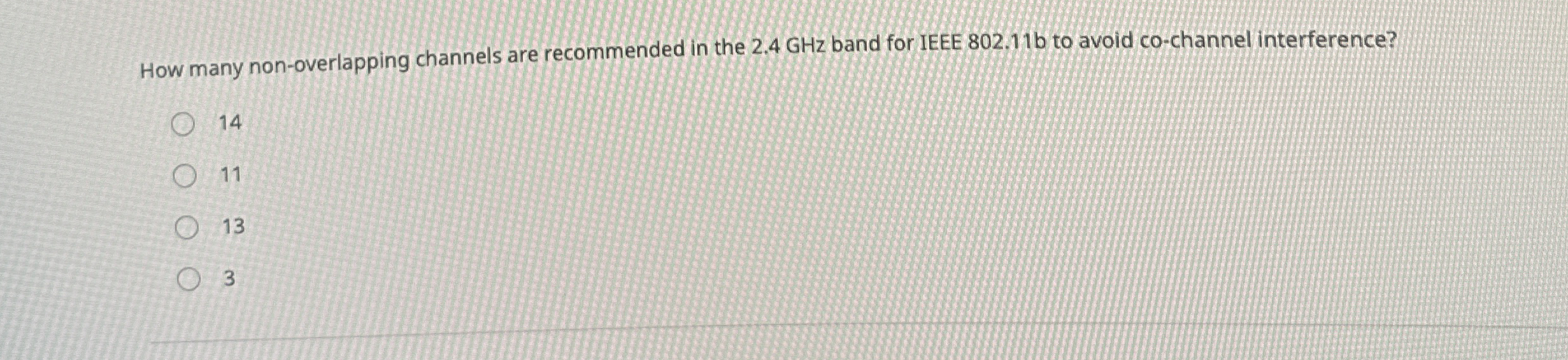How many non - overlapping channels are