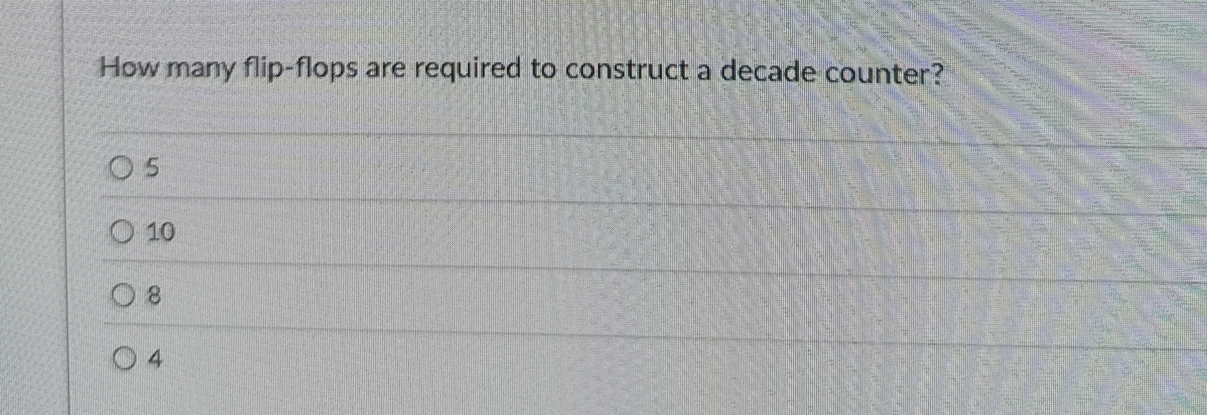 How many flip - flops are required to construct a