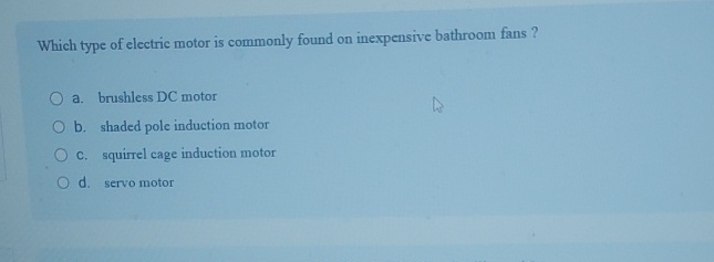 Which type of electric motor is commonly found on