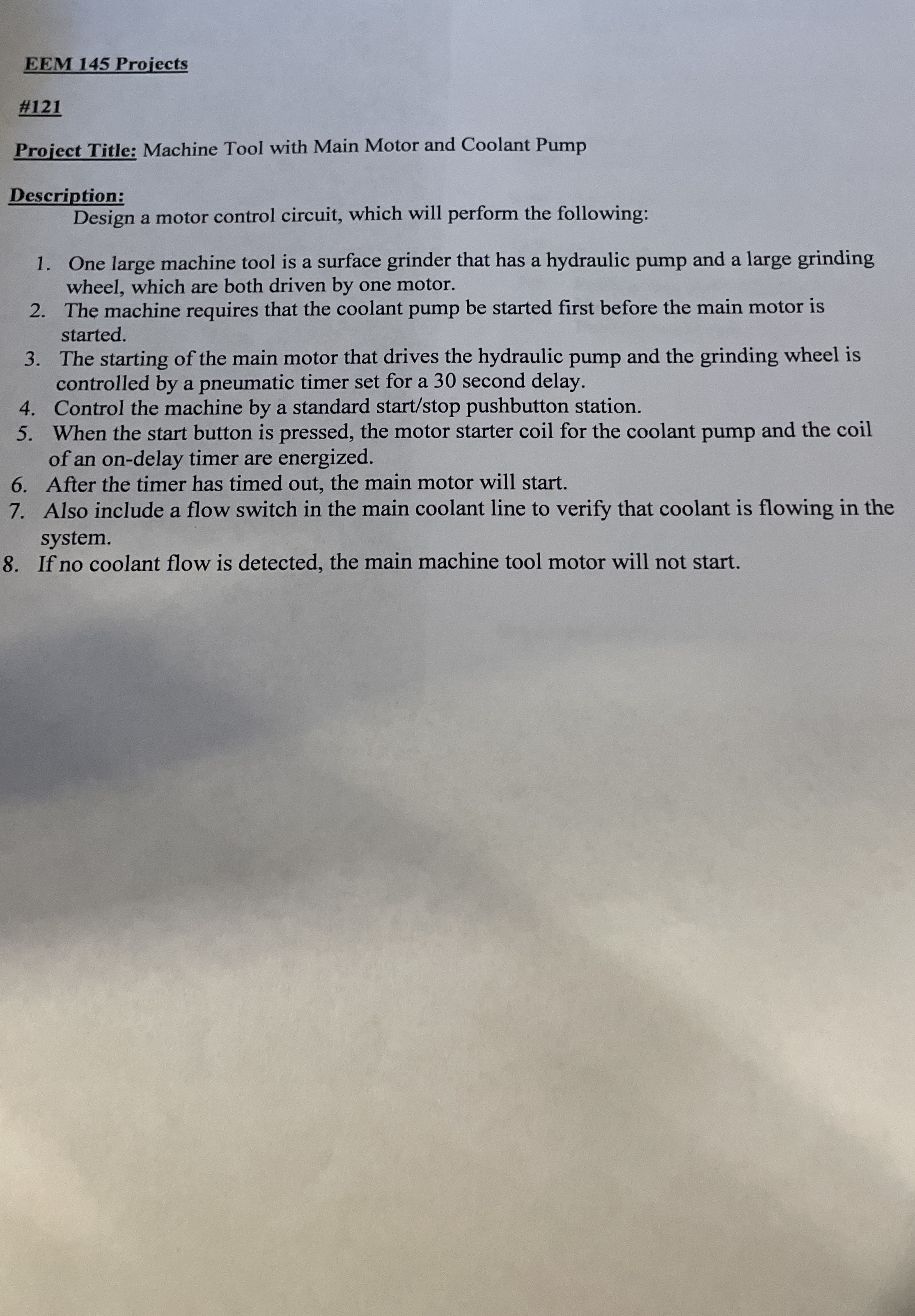 EEM 1 4 5 Projects # 1 2 1 Project Title: Machine